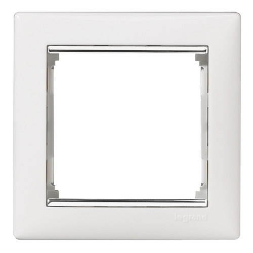Рамка 1 пост Legrand VALENA, белый / серебряный штрих