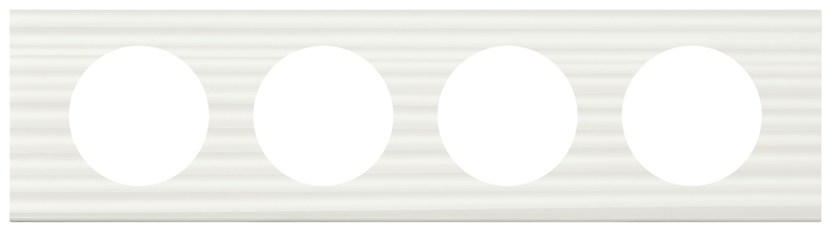 Рамка 4 поста CELIANE, corian белый рельеф