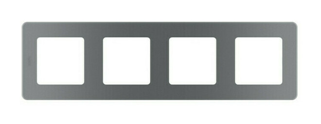 Рамка 4 поста INSPIRIA, дымчатый, 673967